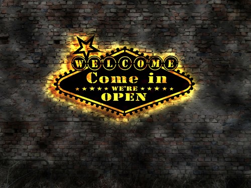 Come are open adesivo - come,