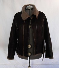 Giacca Donna Giaccone Pelliccia Ecologica Testa di Moro taglia XXL caldo inverno