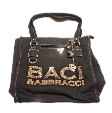 Borsa Shopper Media in Tela BACI & ABBRACCI Colore Nero