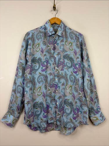 Etro shirt mens blue - 42,
