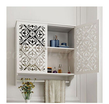 Pensile bagno bianco sospeso in legno mdf 44 x 22x h45 cm