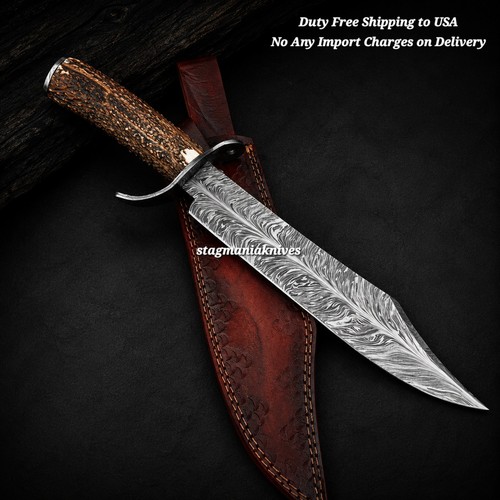 Coltello bowie caccia corna - coltello,