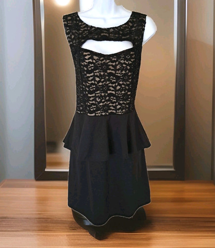 Abito deb peplum y2k nero - deb,