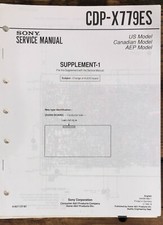 Sony CDP-X779ES Lettore CD Supp.  Manuale di servizio *originale*