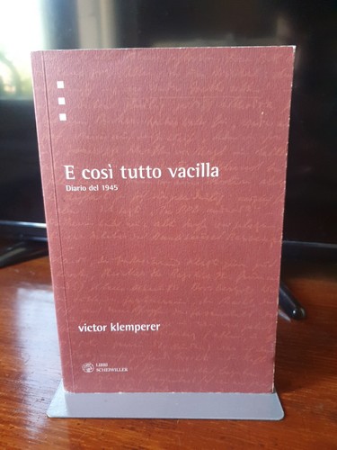 Così tutto vacilla diario - e, vacilla.