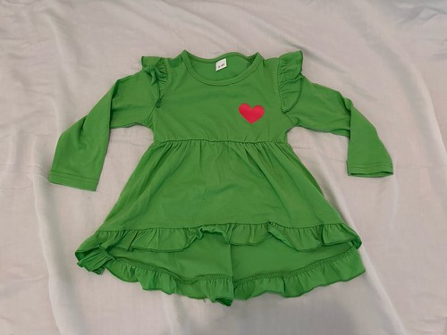 Camicia verde con - cuore, per