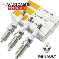3 Candele 224019133R Originali Renault Per Motori TCe75 TCe90 LPG Clio Capture