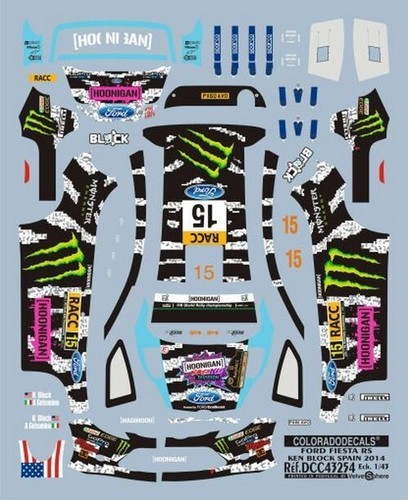 Decals ford fiesta - 1/43,