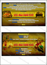 Data East Last Action Hero 1993 Cartes Instructions Flipper Pinball Cards 2