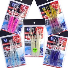 Pesce WOW! Lotto esca calamari 4,5" Ling Cod Rig doppia lampadina pesca polpo esca morbida