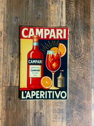 Insegna metallo campari - insegna,