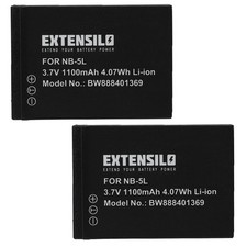 2x Batteria per Canon Digital Ixus 960 is 970 is 990 IS 90is 980 is 1100mAh 3,7V