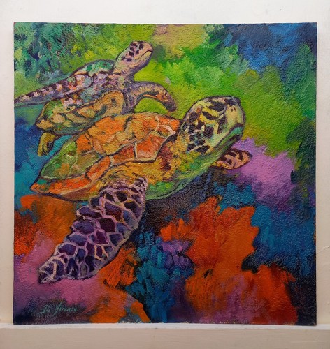 Quadro dipinto acquario - dipinto,