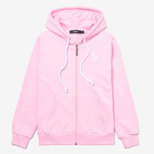 Juventus Felpa con Cappuccio Rosa Chiusura Zip Cotone Prodotto Originale Bambina