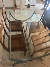 tavolo cristallo usato +4sedie