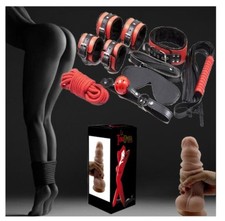 Bondage KIT SET nero e rosso