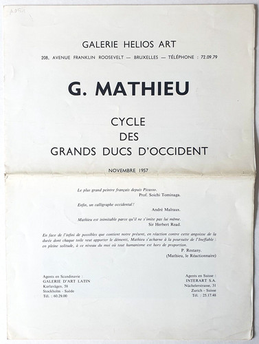 Georges mathieu esposizione - mathieu,