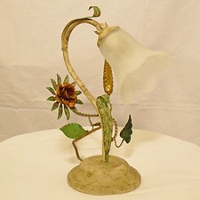 LUME LAMPADA ANTICO ART.157 FERRO BATTUTO FORGIATO VETRO CRISTALLO NUOVO ITALY  