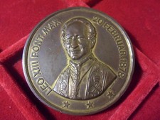 PIO IX E LEONE XIII PIUS IX E LEO XIII MEDAGLIA BRONZO