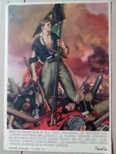 Discorso Mussolini Milano Duce disegno porta bandiera  Boccasile  1936 