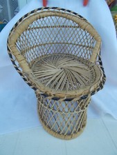 SEDIA INTRECCIATA VIMINI X BAMBOLE SEDUTA OVALE ALTEZZA CIRCA 28 CM. ACCESSORI