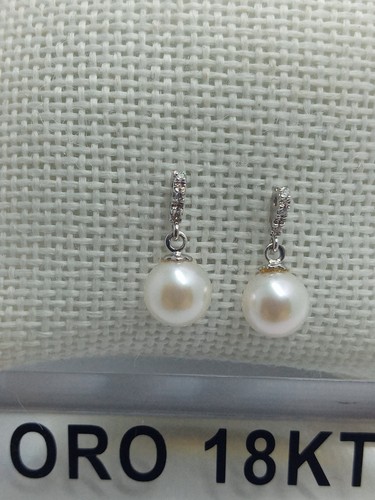 Orecchini oro bianco 750 18 - 750,