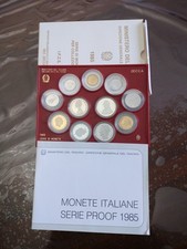 ITALIA Repubblica 1985 - Divisionale 11 Valori PROOF con 500 Lire ARGENTO 