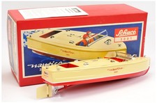 Giocattolo vintage Schuco nautico 3001 orologio barca a motore latta carica
