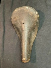 Vintage leather bicycle saddle - leather,