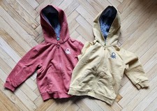 Due felpe Benetton con cerniera e cappuccio per bambino/a 4-5 anni 110 cm