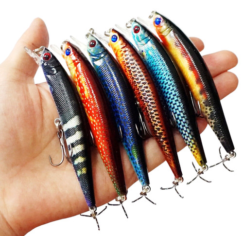 6pcs esche pesca minnow - 6pcs,