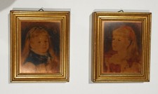Quadretti Riproduzione Su Rame Renoir 9 X 11 cm vintage cornice oro old rare 
