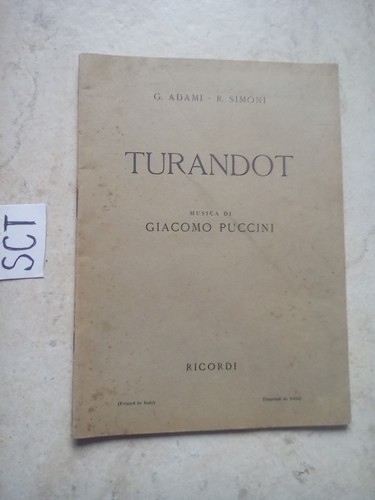 Libretto turandot adami simoni - turandot,