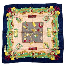 Sciarpa seta stampa Blu di