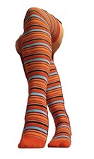 Calze autoreggenti parigine a righe colorate
