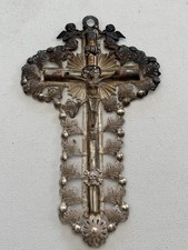 Crocifisso Antico In Argento Filigrana Epoca 800