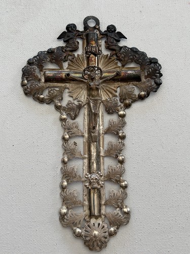 Crocifisso antico argento - antico,