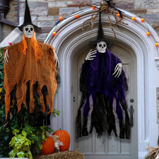 Halloween Decorazioni Da Appendere Horror Giardino,105*80Cm Scheletro Volante Gh