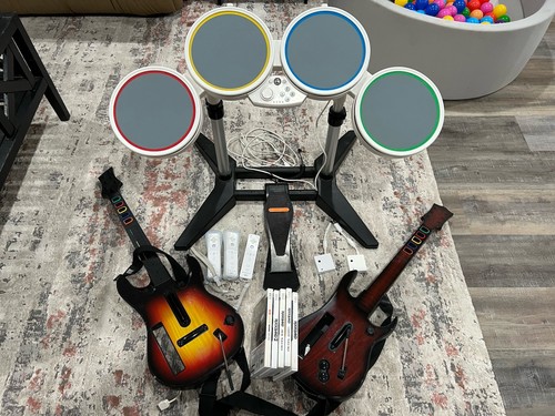 Wii rock band drum set - rock, bundle