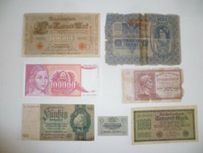 Lotto 7 banconote Italia