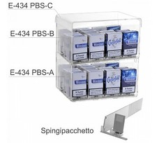 E-434 PBS Espositore in plexiglass trasparente da banco porta sigarette da 20 -