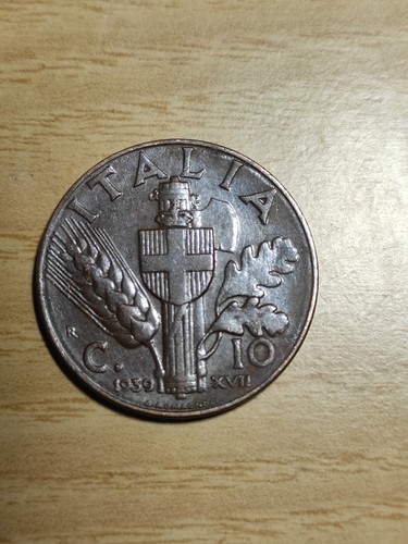 Regno centesimi 1939 - 10,