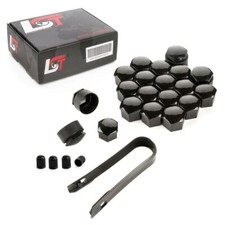 20X Coprimozzo Antifurto Set 17 Mm Nero Lucido Per LANCIA