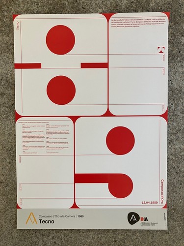 Affiche tecno compasso d - -, d'oro