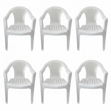 Set 6 Sedie Margherita Bianche