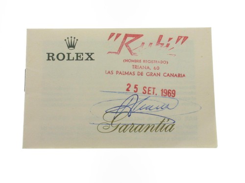 Rolex certificate serial