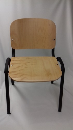 Sedia ufficio fissa legno - da,
