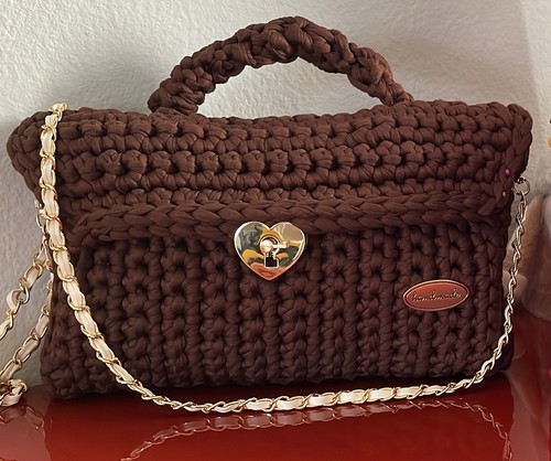 Borsa fatta mano uncinetto - , a