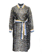 Marina Rinaldi Donna Nero Demetra Seta Vestito Camicia Nwt