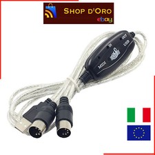 Cavo adattatore convertitore USB MIDI in out interfaccia audio PC 16 Canali